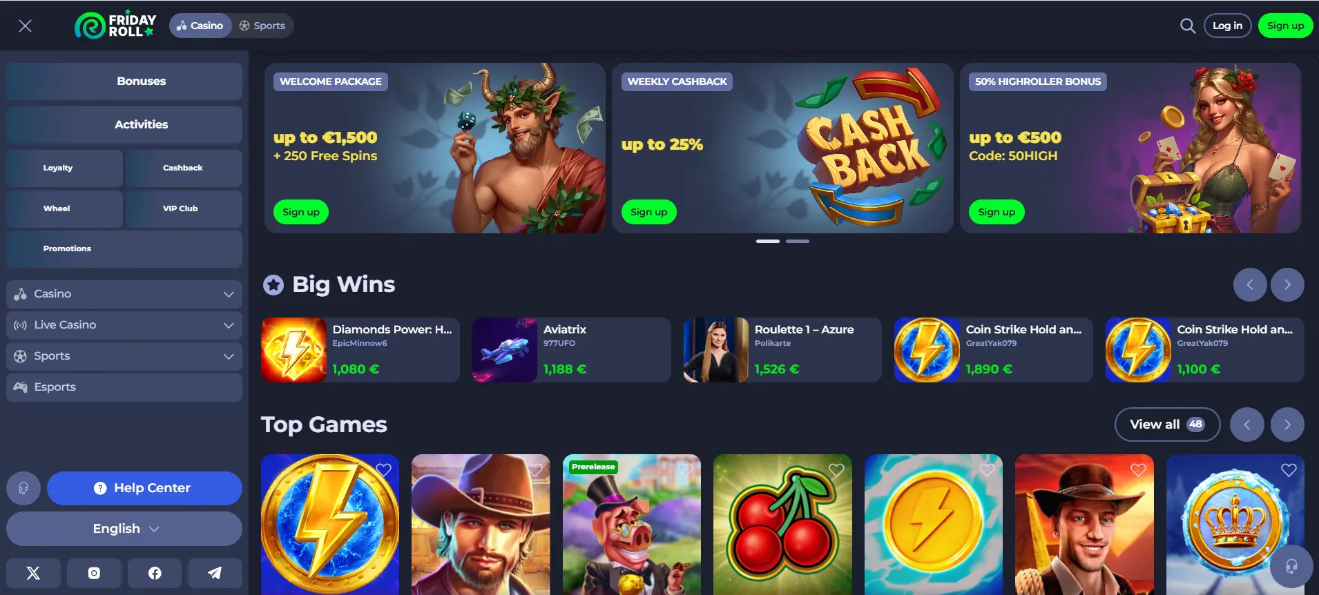Friday Roll Casino